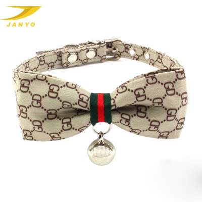 Cloth bow tie dog collar lovely customized bowknot pet collar